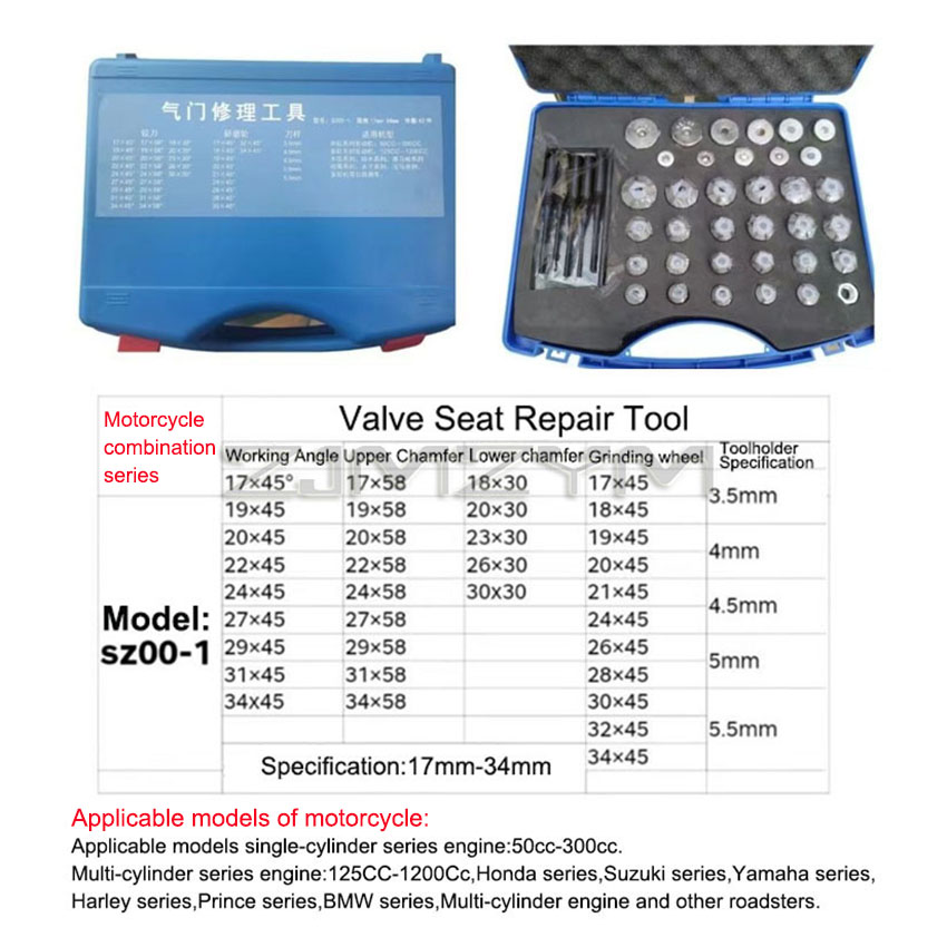 자동차 밸브 시트 리머 세트 22mm-38mm 고품질  - Workshop Tools Automotive 리뷰 및 가격